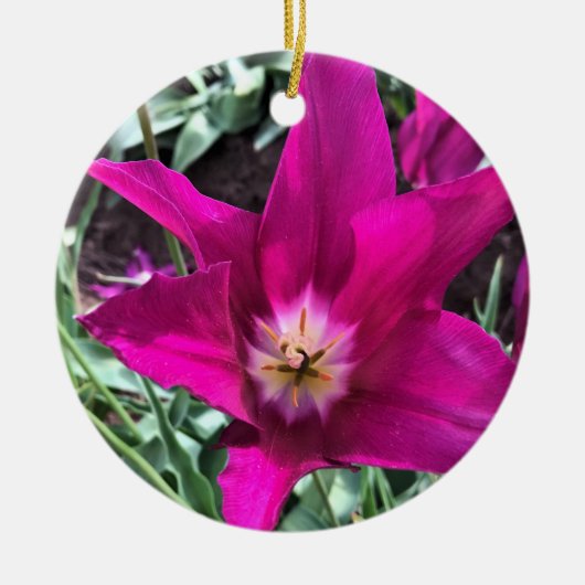 Ein Lila Traum Keramik Ornament (Vorne)