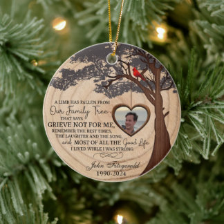 Ein Limb ist aus unserem Baum-Verzierung der Famil Keramik Ornament