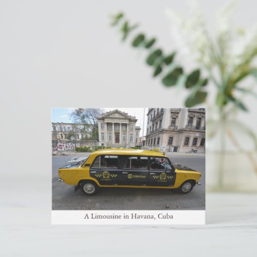 Ein Limousinenwagen in Havanna (Habana), Kuba Postkarte (Stehend Vorderseite)