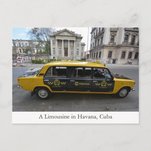 Ein Limousinenwagen in Havanna (Habana), Kuba Postkarte (Vorderseite)