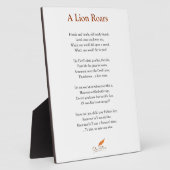 Ein Lion Roars Gedicht Fotoplatte (Seite)