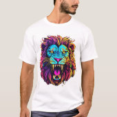 ein lionenwütendes Gesicht mit einer Schlange um i T-Shirt (Vorderseite)