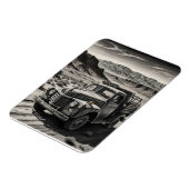 Ein LKW in einer Wüste Magnet (Linke Seite)