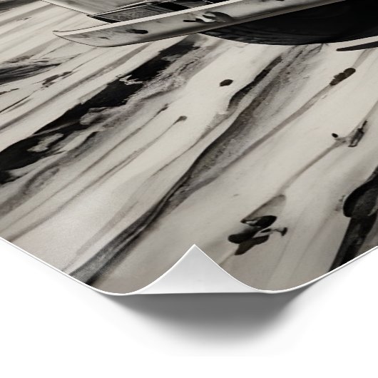 Ein LKW in einer Wüste Poster (Ecke)