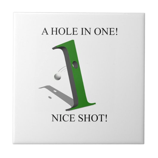 Ein Loch in einem Golfball Fliese (Vorderseite)