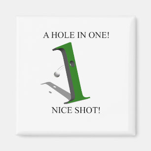 Ein Loch in einem Golfball Magnet