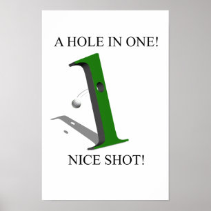 Ein Loch in einem Golfball Poster