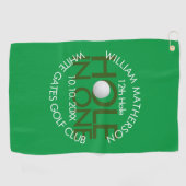 Ein Loch in einem modernen Spaß Golfhandtuch (Horizontal)