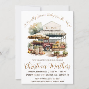 Ein lokal erwachsenes Baby ist unterwegs! Babypart Einladung