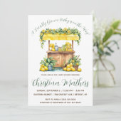 Ein lokal erwachsenes Baby ist unterwegs! Babypart Einladung (Stehend Vorderseite)