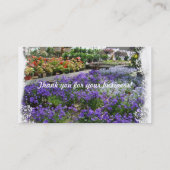 Ein lokales Gewächshaus zeigt ihre Preise Visitenkarte (Rückseite)