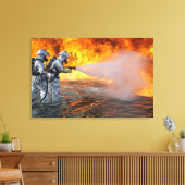 Ein Löschteam für Flugzeuge Leinwanddruck (Insitu (Wohnzimmer))