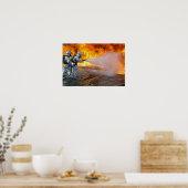 Ein Löschteam für Flugzeuge Poster (Küche)