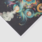 Ein Lotta Latte, ein bunter Kaffee Mandala Seidenpapier (Ausschnitt)