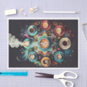 Ein Lotta Latte, ein bunter Kaffee Mandala Seidenpapier (Handwerk)