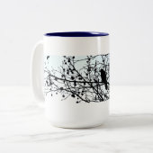 ein Love.story: KRÄHEN Zweifarbige Tasse (Vorderseite Links)