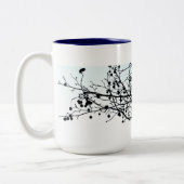 ein Love.story: KRÄHEN Zweifarbige Tasse (Links)