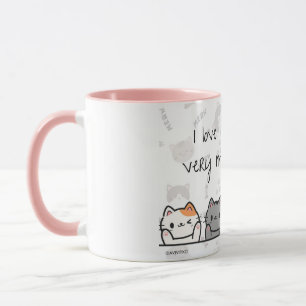 Ein Love You Meow und Kitty Becher für Ihren Liebs Tasse