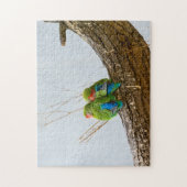 Ein lovebird-Paar auf einer Niederlassung Puzzle (Vertikal)