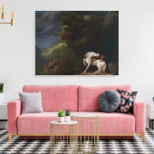 Ein Löwe attackiert ein Pferd von George Stubbs Leinwanddruck (Insitu (Wohnzimmer))
