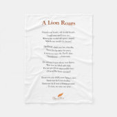 Ein Löwe brüllt Gedicht auf Decke (Vorderseite)