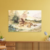 Ein Löwe in der Wüste, 1834 Leinwanddruck (Insitu (Wohnzimmer))