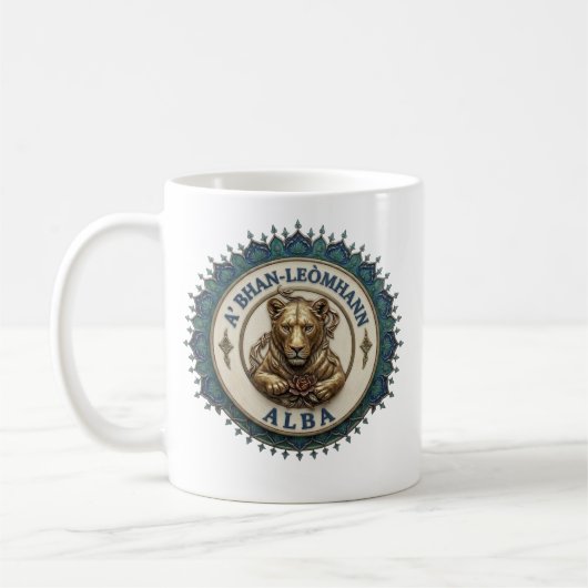 Ein Löwe. Schottland Coffee Mug Kaffeetasse (Links)