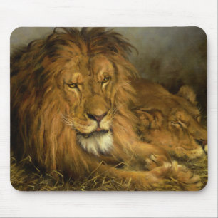 Ein Löwe und ein Löwe Mousepad