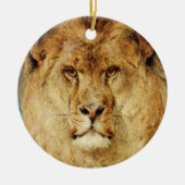 Ein Löwenkopf (von Heywood Hardy) Keramik Ornament (Vorne)