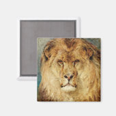 Ein Löwenkopf (von Heywood Hardy) Magnet (Vorderseite/Rückseite)