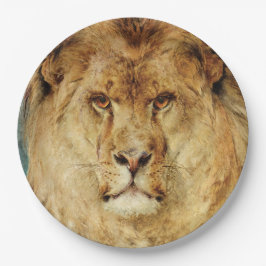 Ein Löwenkopf (von Heywood Hardy) Pappteller