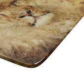 Ein Löwenkopf (von Heywood Hardy) Schneidebrett (Ecke)