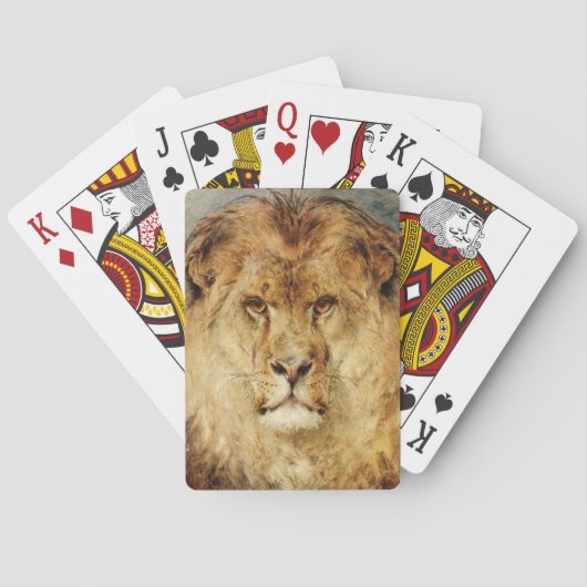 Ein Löwenkopf (von Heywood Hardy) Spielkarten (Rückseite)