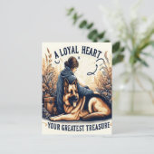 Ein loyales Herz und ein treuer Freund Postkarte (Stehend Vorderseite)