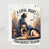 Ein loyales Herz und ein treuer Freund Postkarte (Vorne/Hinten)
