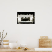 Ein Luftpolster für das Landefahrzeug bereitet sic Poster (Küche)