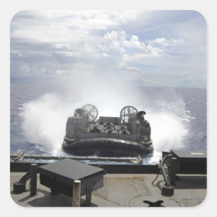 Ein Luftpolster für Landefahrzeuge Quadratischer Aufkleber