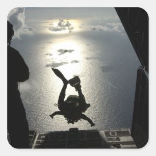 Ein Luftwaffe pararescueman Quadratischer Aufkleber