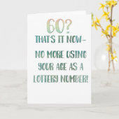 ein lustiger 60. Geburtstagsentwurf Karte (Gelbe Blume)