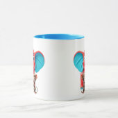 Ein lustiger Elefant und seine Affenfreunde. Tasse (Zentrum)