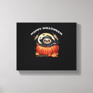 Ein lustiger Faultier, das Halloween feiert Essent Leinwanddruck