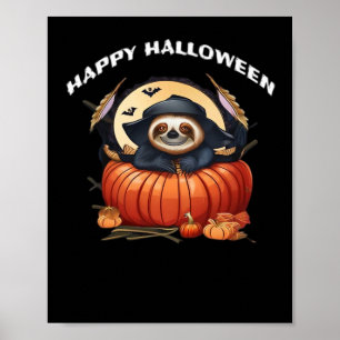 Ein lustiger Faultier, das Halloween feiert Essent Poster