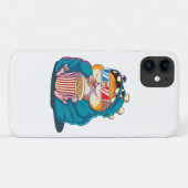 Ein lustiger Hamster mit Brille frisst Popcorn Case-Mate iPhone Hülle (Rückseite (Horizontal))