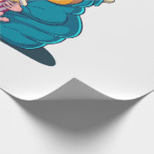 Ein lustiger Hamster mit Brille frisst Popcorn Geschenkpapier (Ecke)