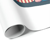 Ein lustiger Hamster mit Brille frisst Popcorn Geschenkpapier (Rolleneckpunkt)