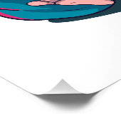Ein lustiger Hamster mit Brille frisst Popcorn Poster (Ecke)
