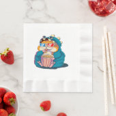 Ein lustiger Hamster mit Brille frisst Popcorn Serviette (Beispiel)