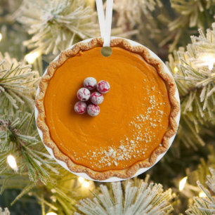 Ein lustiger Kürbiskuchen Flirty Pun Weihnachten Ornament Aus Metall