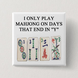 ein lustiger mahjong Entwurf Button