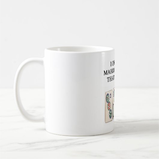 ein lustiger mahjong Entwurf Kaffeetasse (Links)
